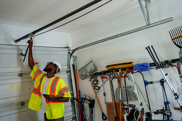 Professional Garage Door Roller Replacement technician working in Marfa, TX